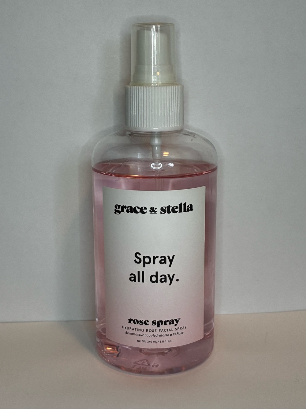 Grace & Stella Spray All Day Rose Spray Hydrating Rose Facial Spray 8.11 oz